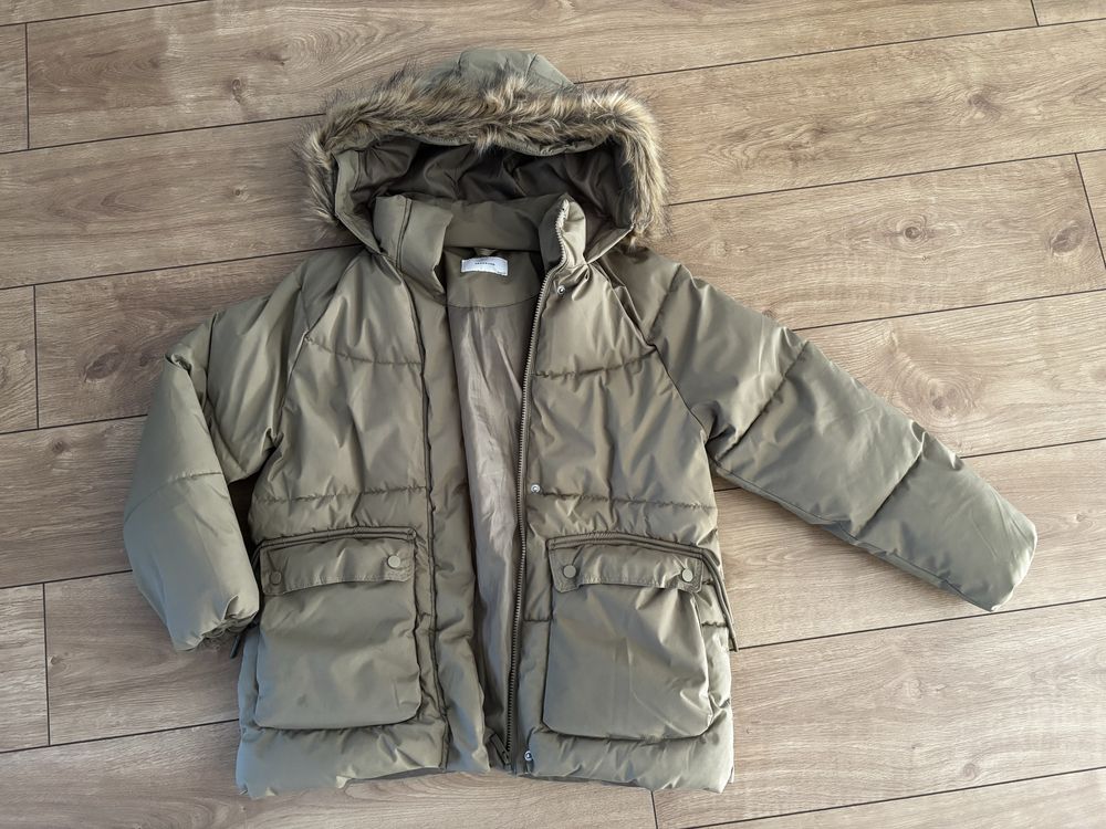 Kurtka zimowa zielona khaki reserved 164 s