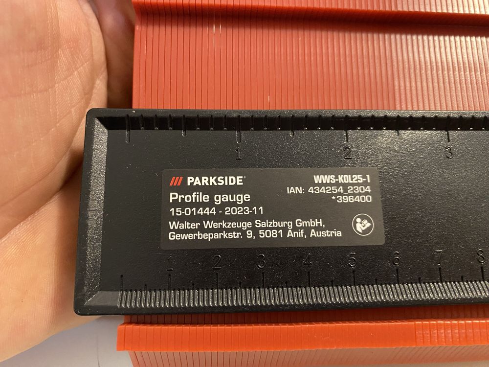 Універсальна лінійка, шаблон Parkside