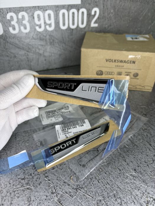 Логотип шильдик наклейка Skoda Superb L&K | Sport Line | Original