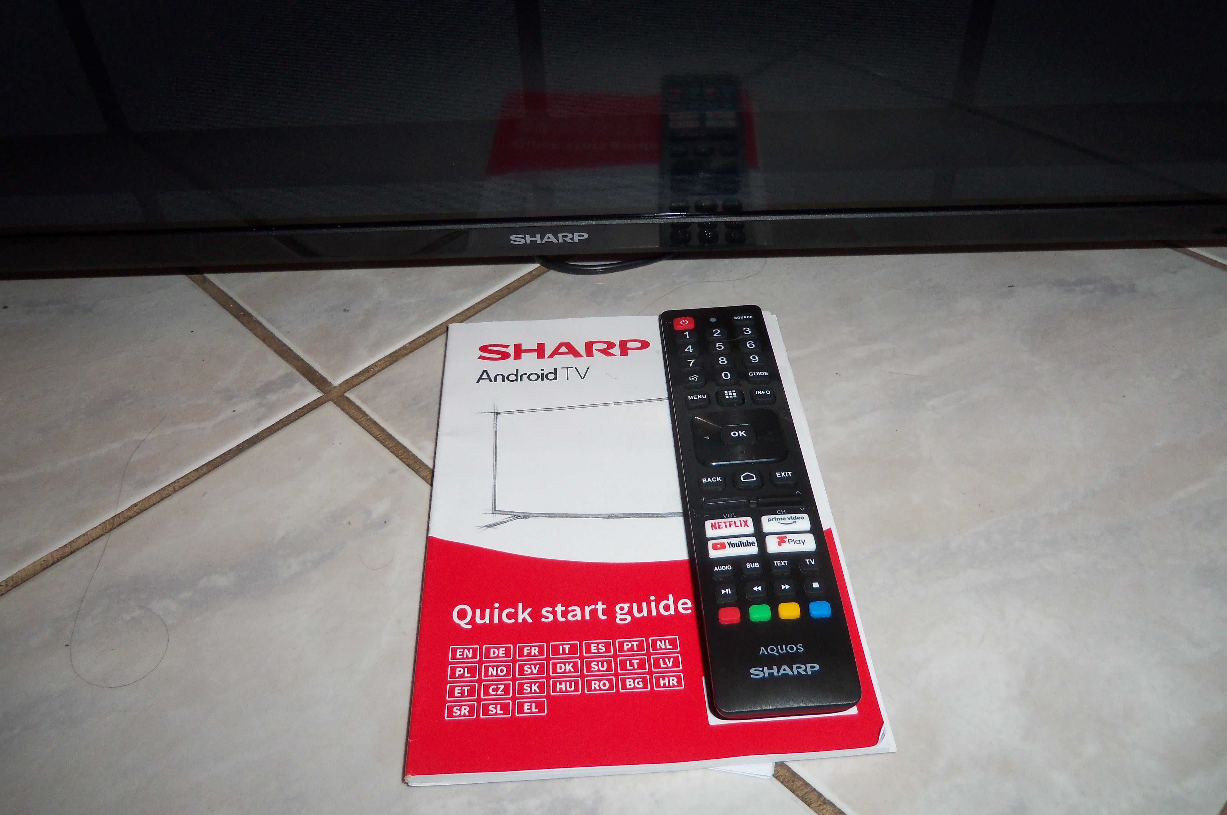 Sharp 32 cale, SMART,WIFI, dvb-t2 h.265,USB,HDMI, pilot, NA GWARANCJI.