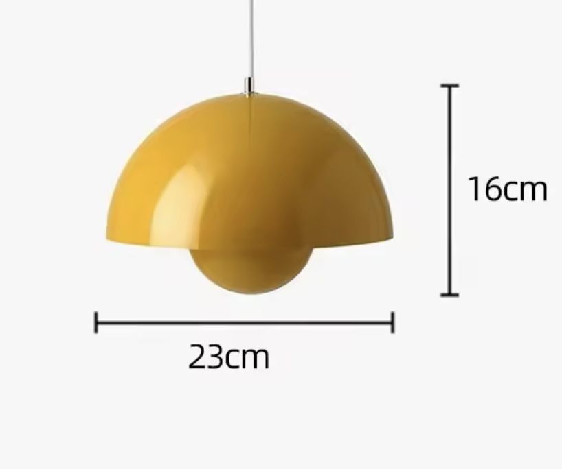 Zolta lampa wiszaca modern retro design
