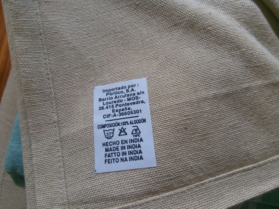 Toalha de Mesa e Guardanapos 100% algodão - NOVA