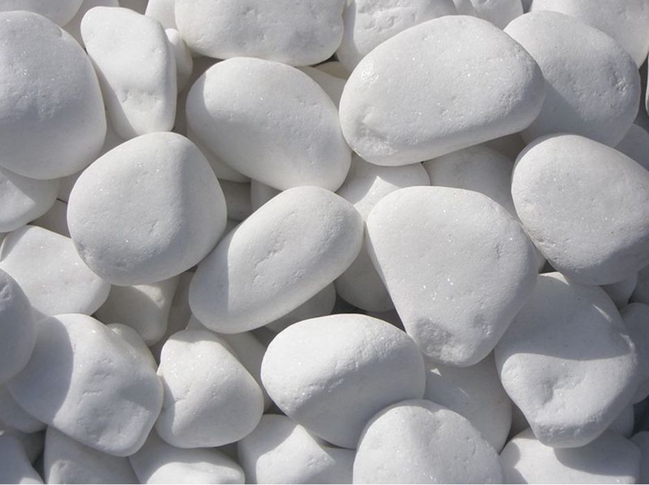 ŚNIEŻNOBIAŁY OTOCZAK GRECKI Biały Kamień Worki Thassos 1-2, 2-4, 3-6