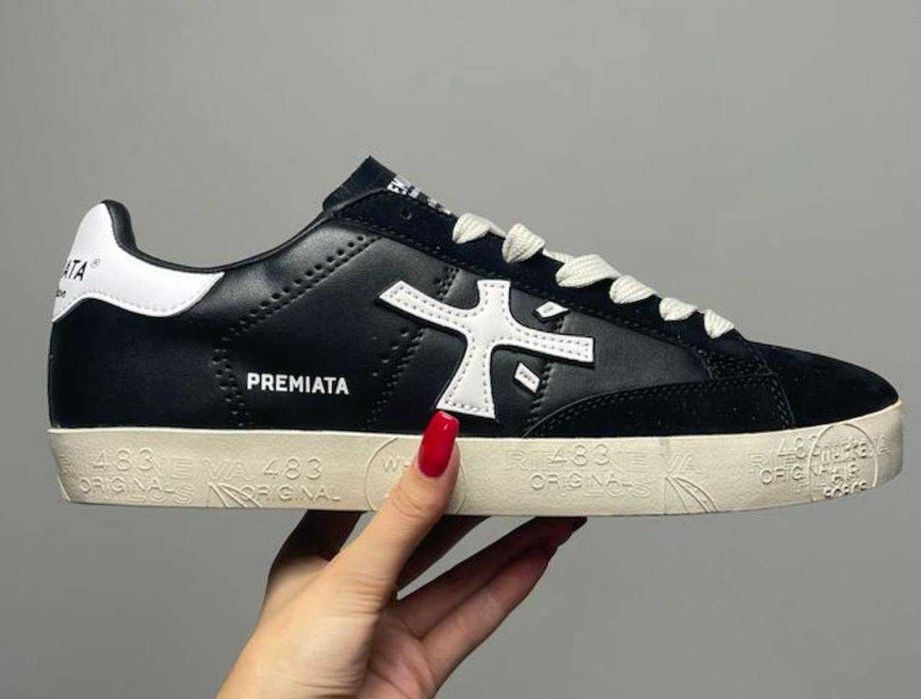 Унисекс кожаные кроссовки Premiata Steven шкіряні кросівки премиата