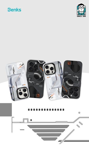 Benks Etui Magnetic Mecha Series do Iphone 14 Pro Max biały
