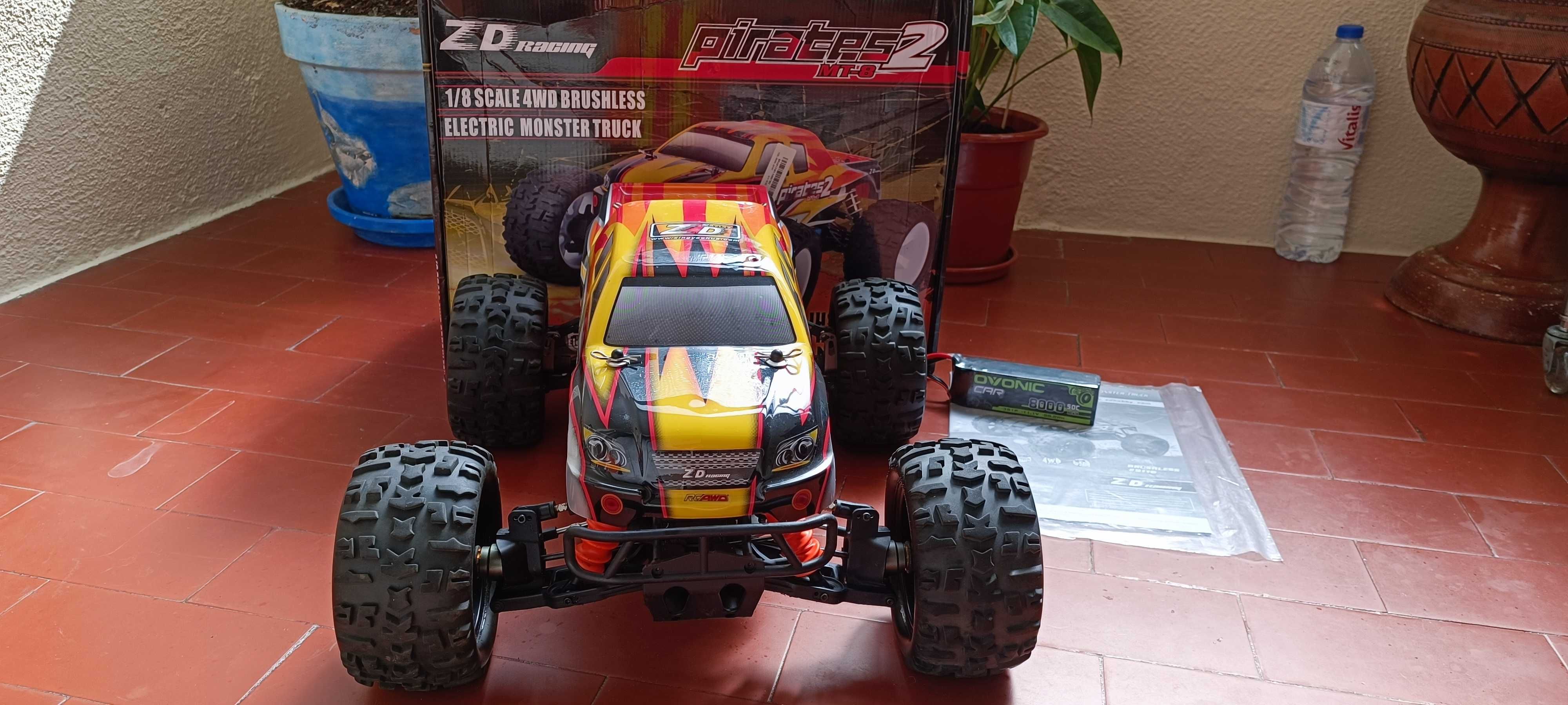 Carro telecomandado escala 1/8 com upgrades e extras até 6S Lipo