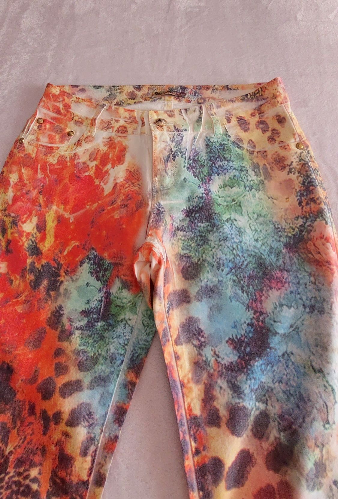 Calça elastano multicolor marca "Moda Giusta "