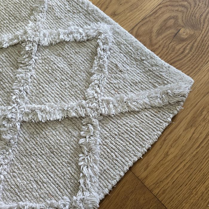 Dywan dywanik w stylu scandi boho 118x76 cm można prać w pralce