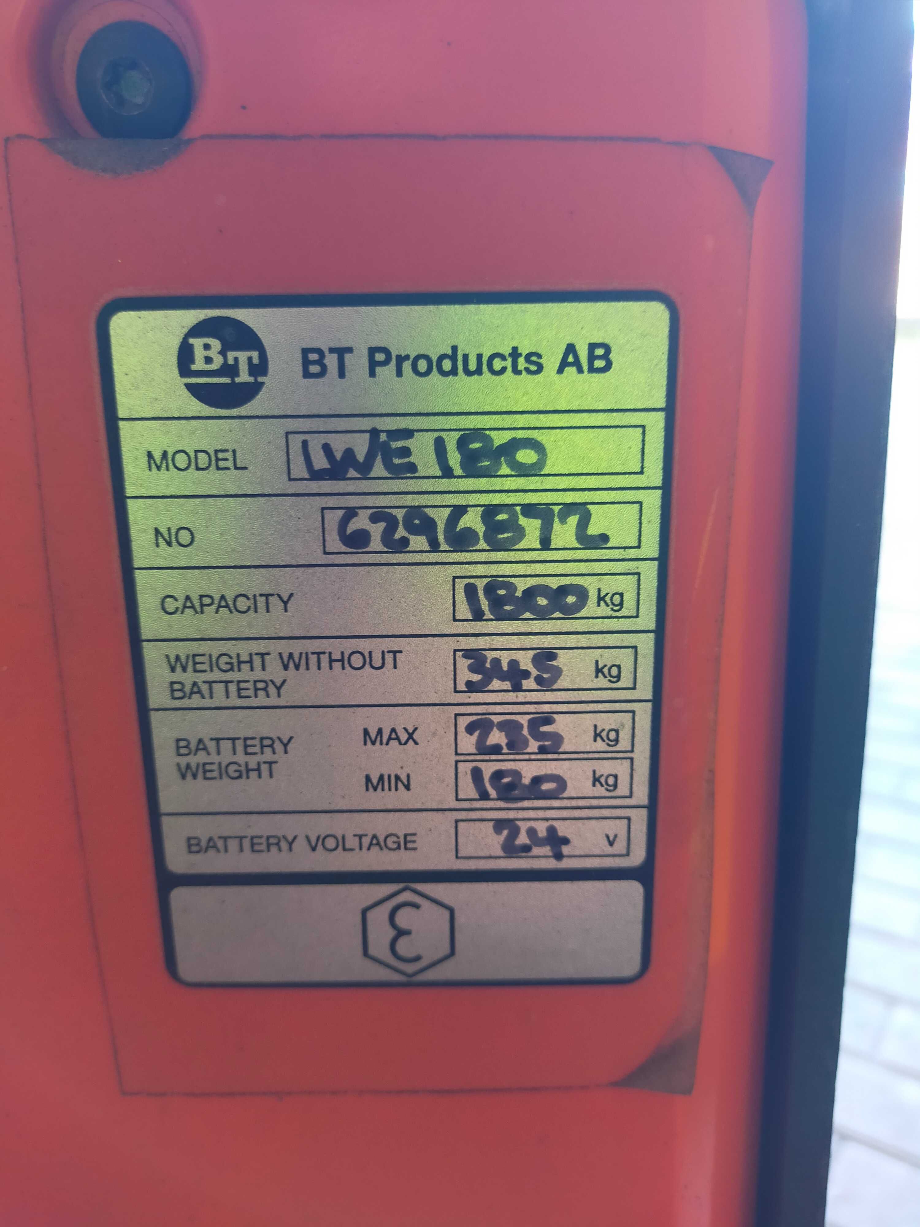 Stacker elétrico BT 1800kg