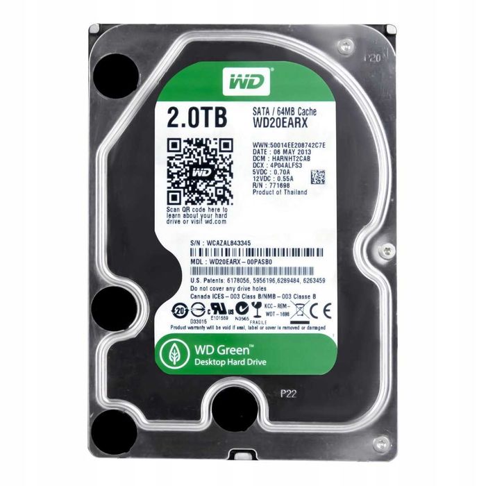 Dysk WD WD20EARX 2TB sata III 3,5"