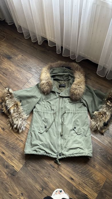 Efektowna parka obszycie z jenota