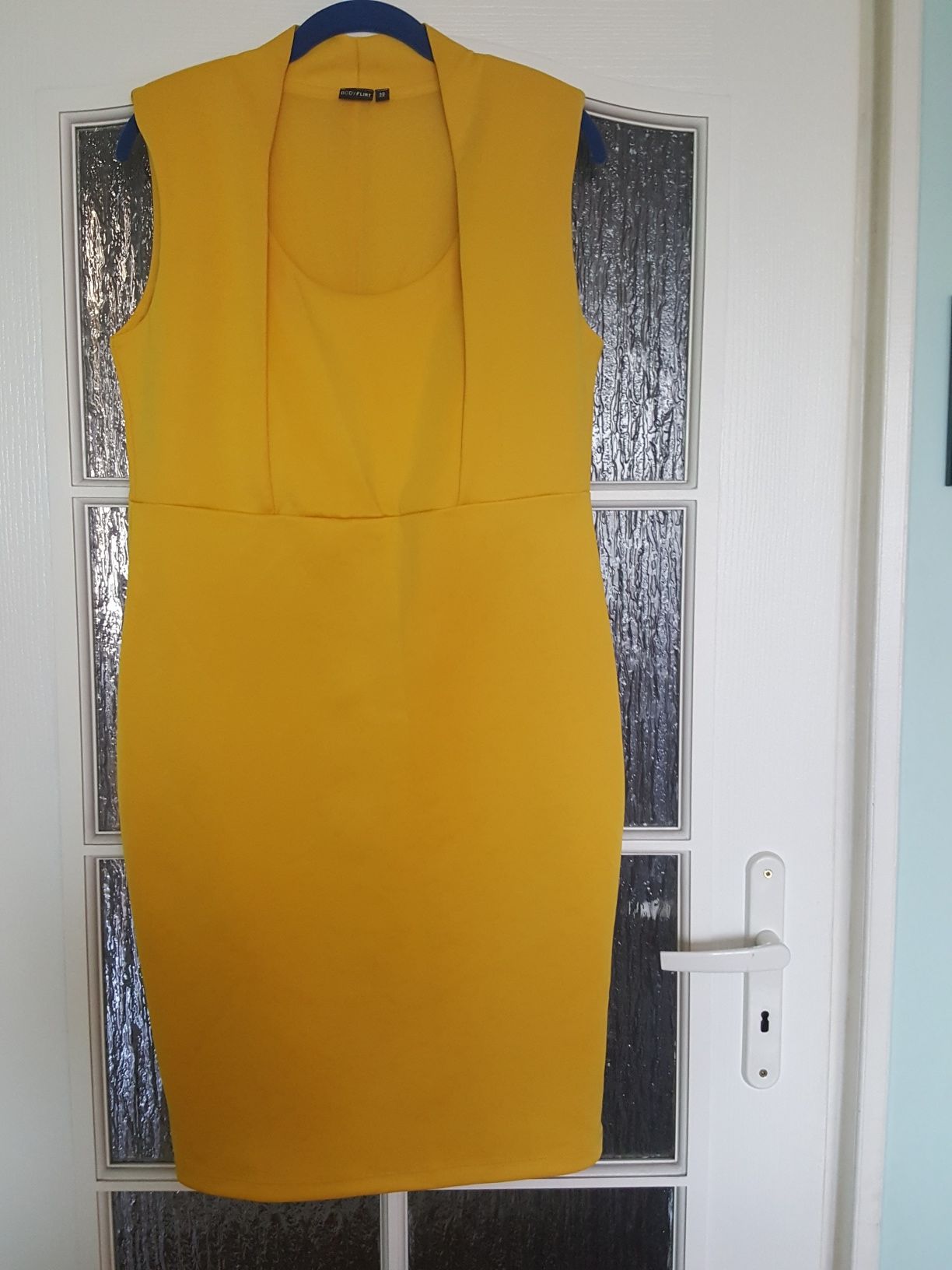 NOWA sukienka narcyz BodyFlirt z Bonprix, na lato, żółta, musztardowa