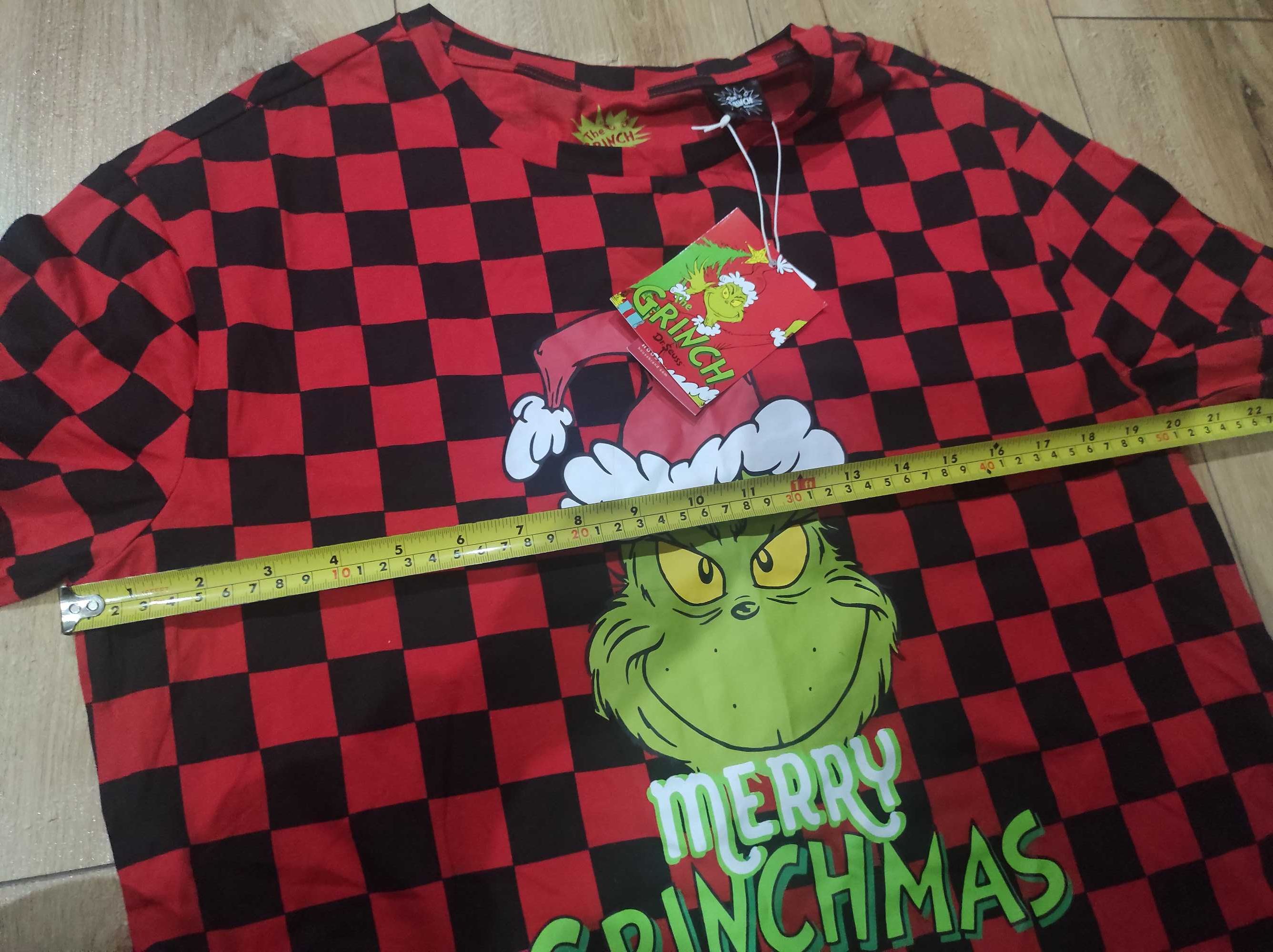 Nowa sukienka koszula nocna grinch świąteczna S M 36 czerwona