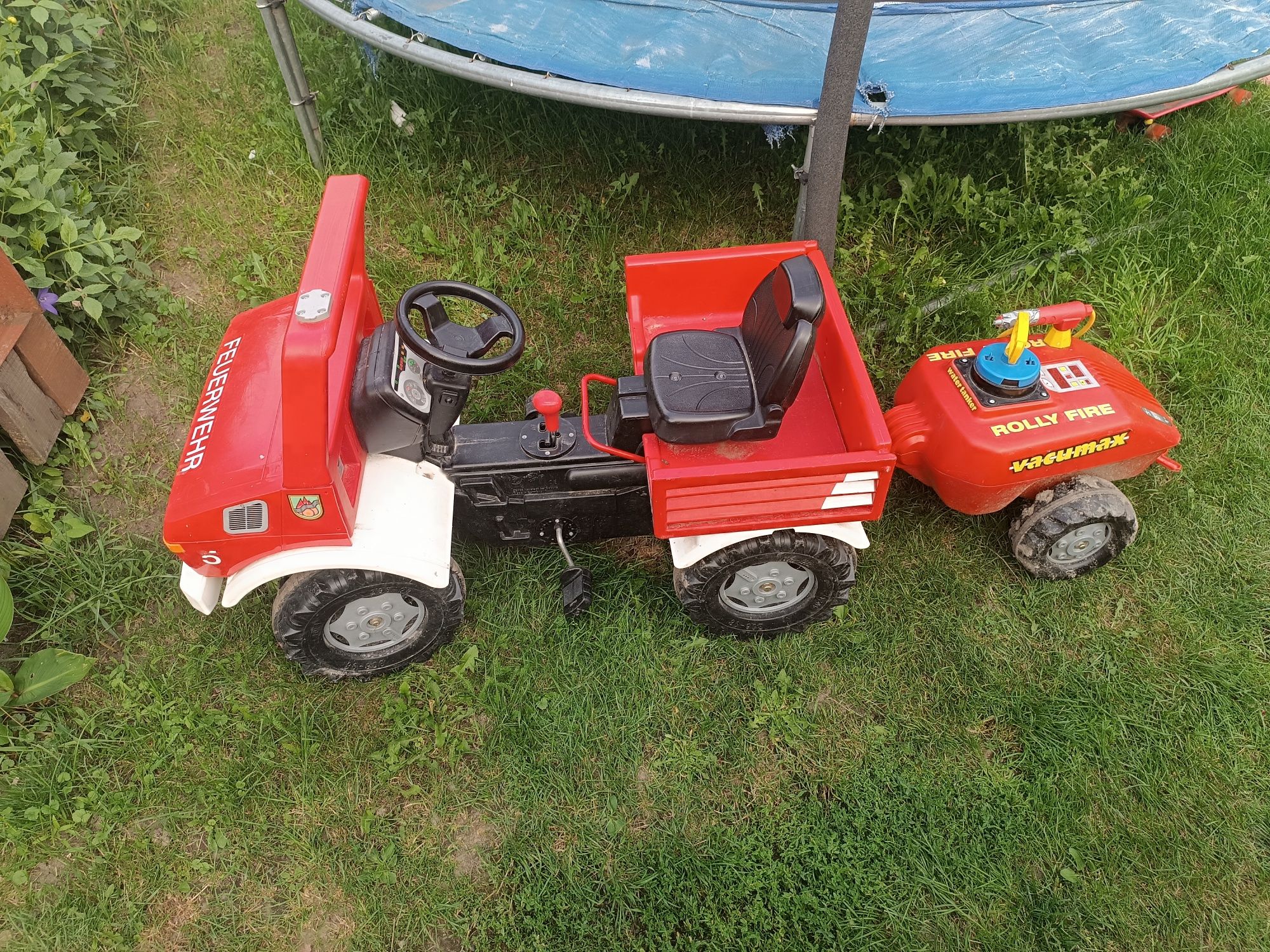 Gokart straż pożarna Rolly Toys, zbiornik na wodę.