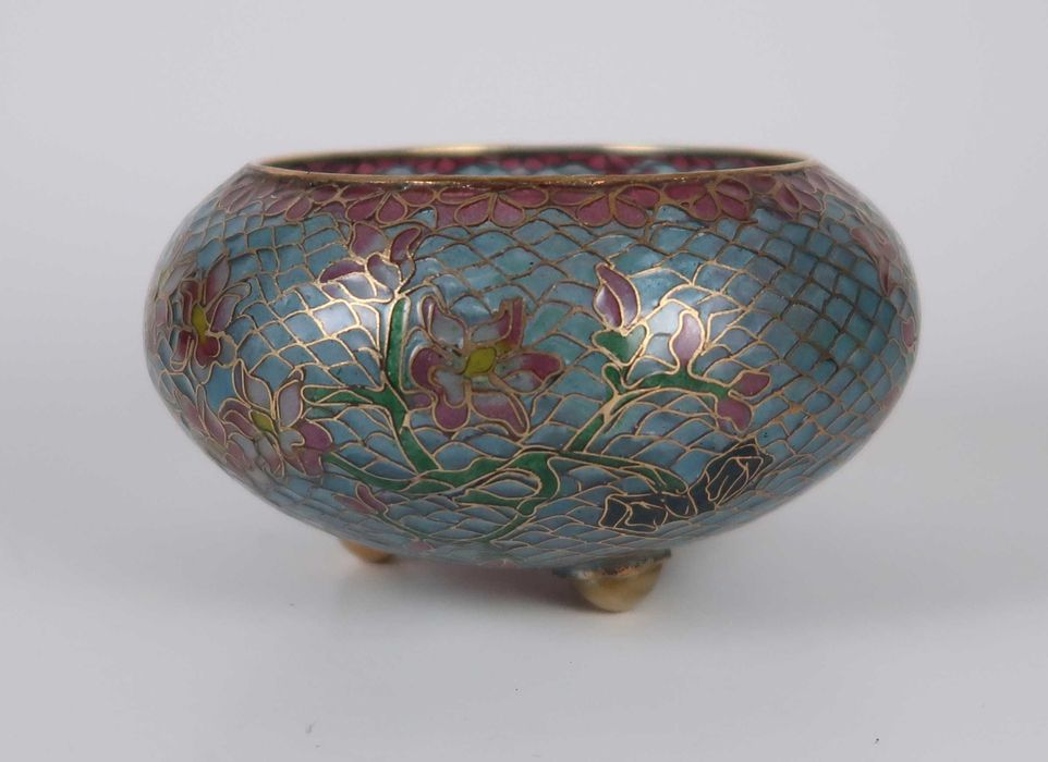 Taça Chinese plique-a-jour transparency enamel