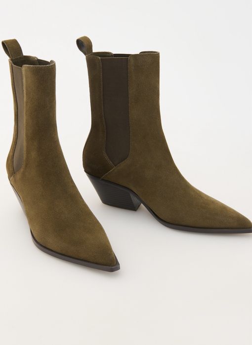 Замшеві ковбойські ботильйони