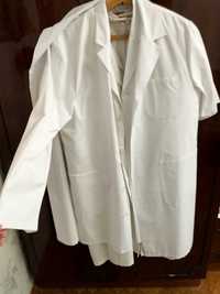 Медицинские белые халаты с длинным и коротким рукавом