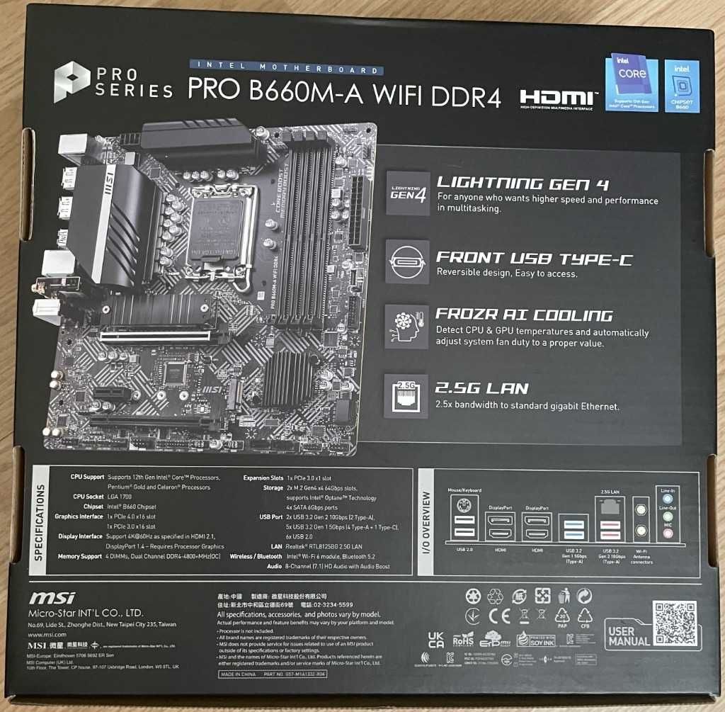 Płyta główna MSI PRO B660M-A WIFI DDR4