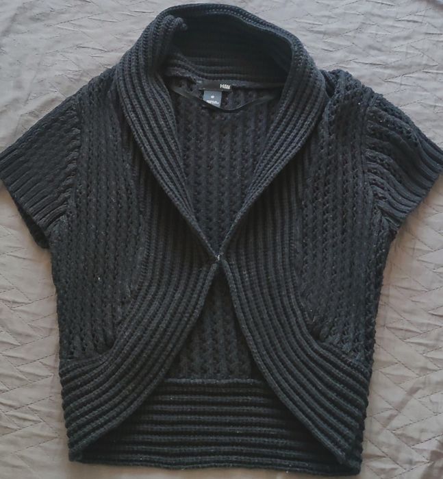 Narzutka sweterek bolerko H&M rozm S czarny