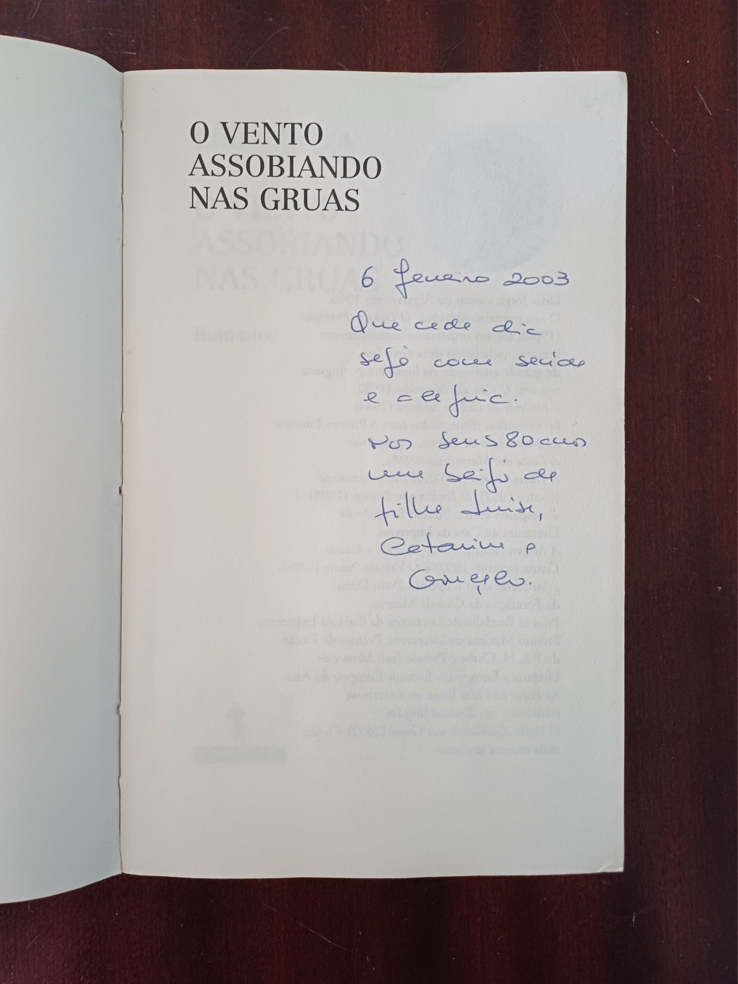 Lídia Jorge - O Vento Assobiando nas Gruas