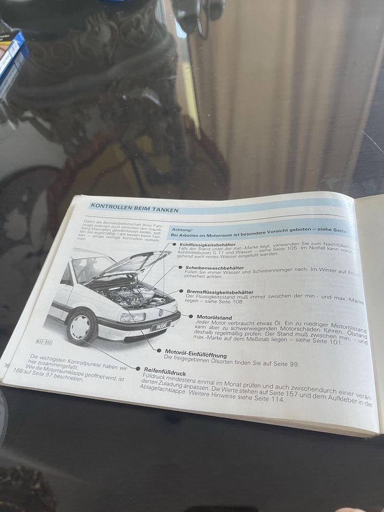 Oryginalna instrukcja obslugi - Volkswagen Passat B3 - Germany -