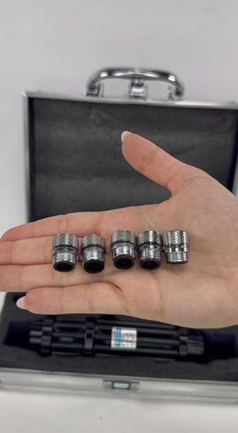 лазерная указка с очками в кейсе луч синий мощный промінь прожигающий