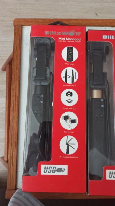 Селфи палка. Селфі-монопод BlitzWolf Mini Bluetooth.