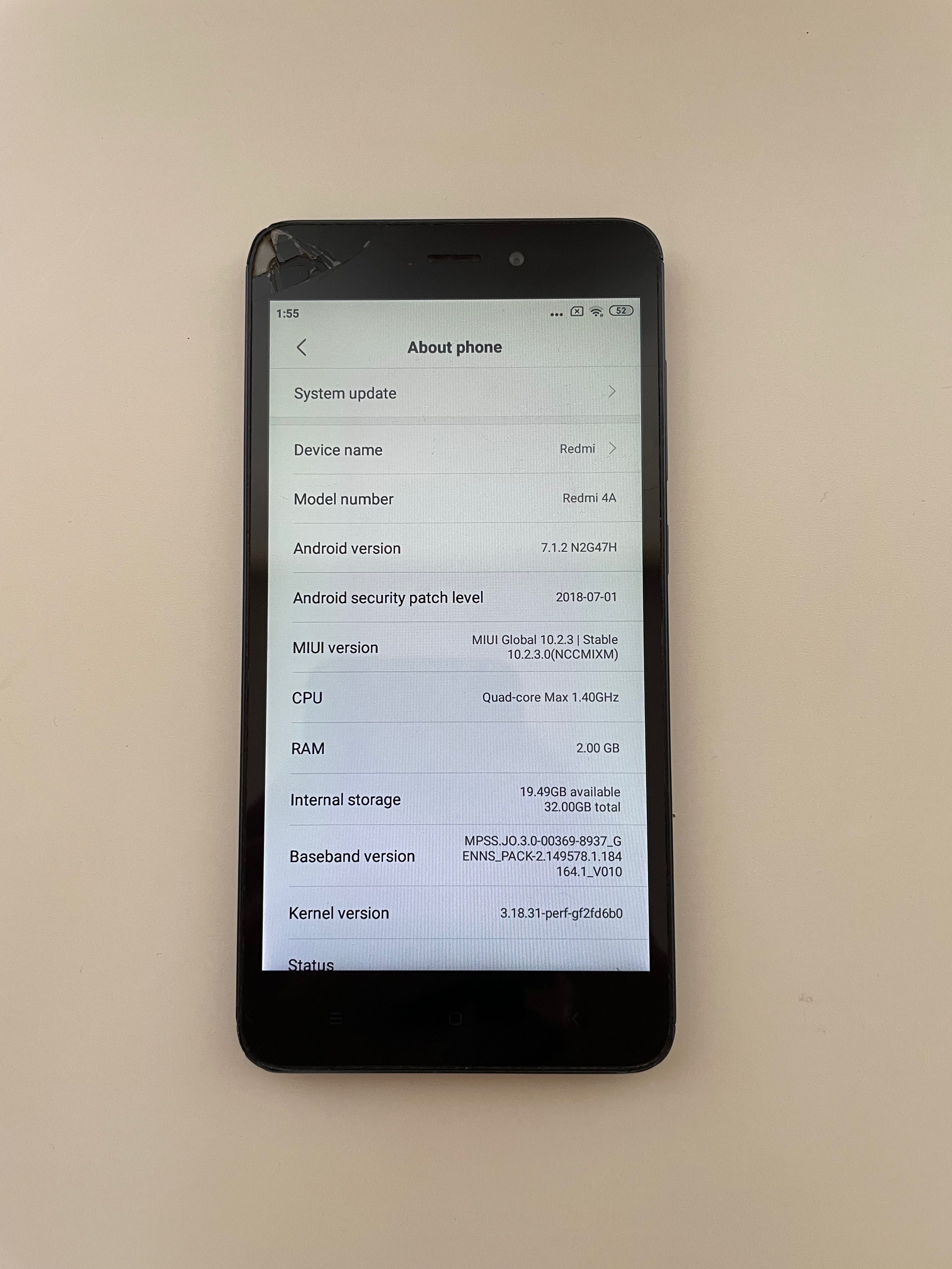 Xiaomi Redmi 4A 2GB RAM