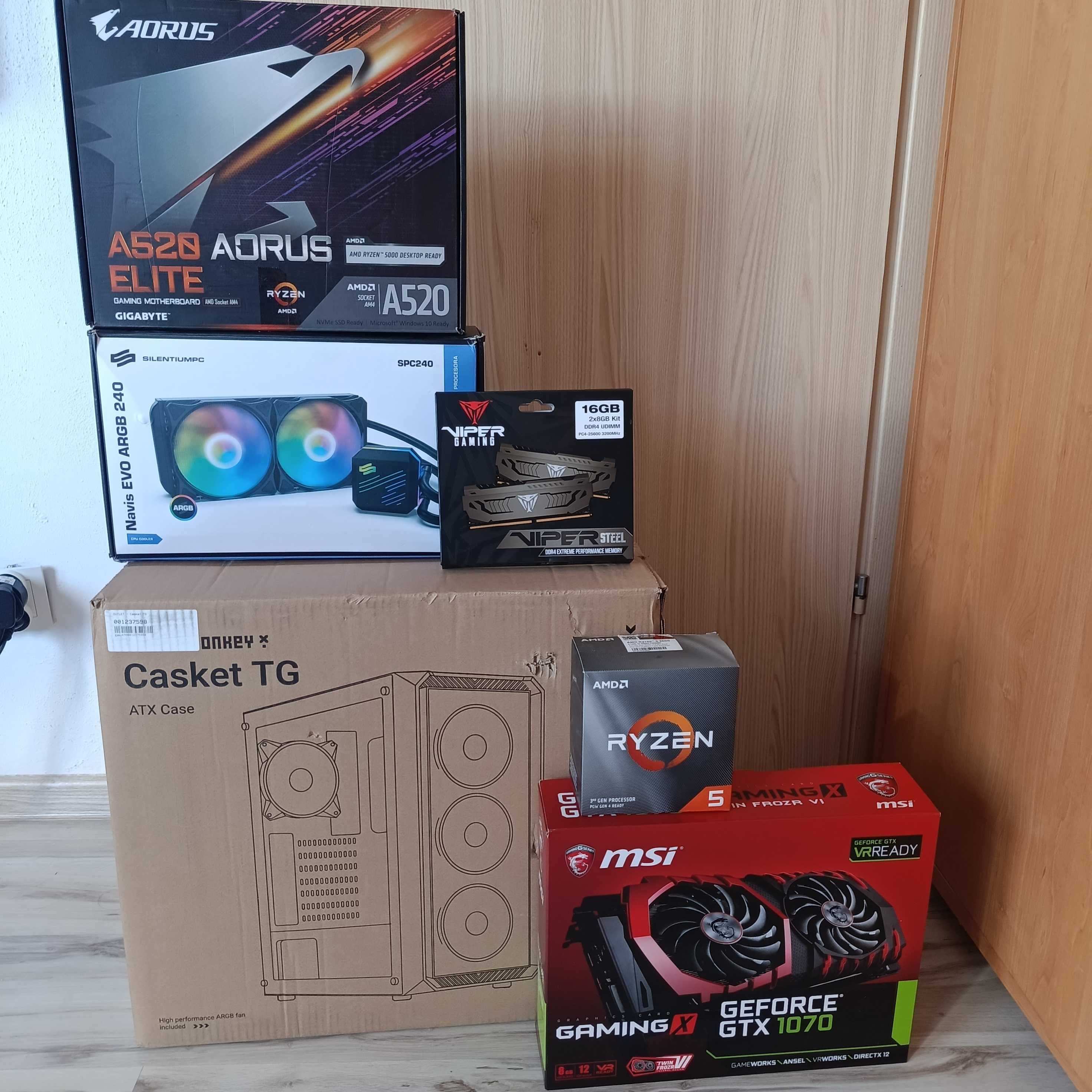 Komputer do gier A520 Elite/ryzen5-3600/16ddr4/1tbNVME/GtX1070/10home