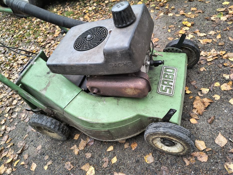 Kosiarka karczownika Sabo 6 k.mech silnik sachs niemiecka aluminium