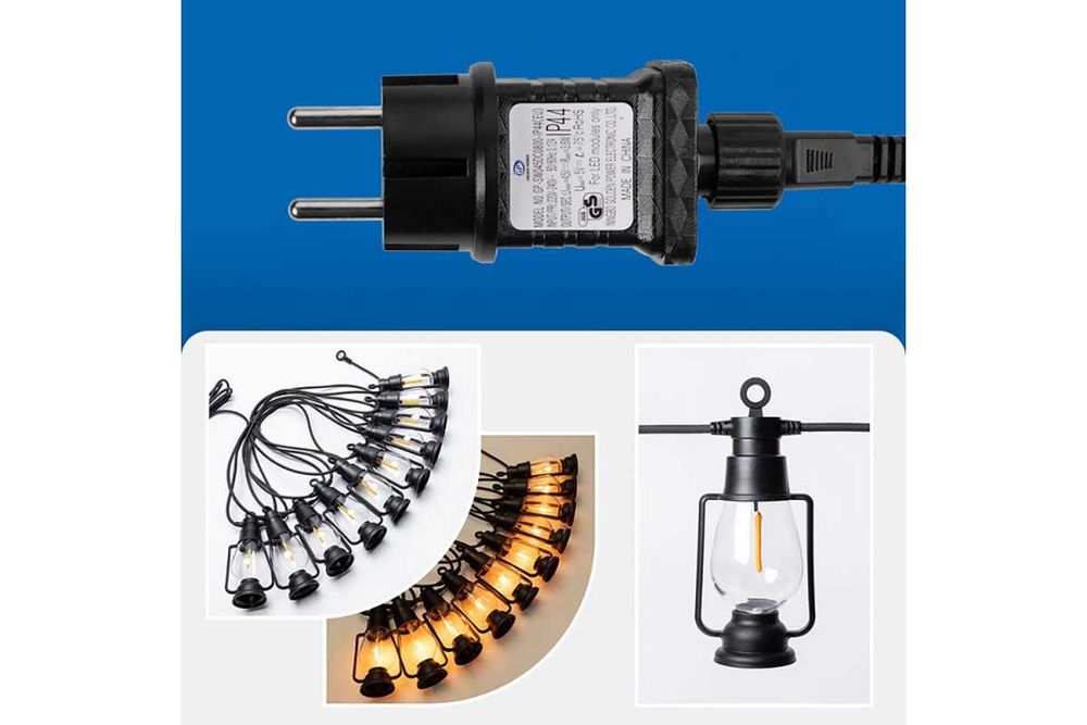 Гірлянда вулична підвісні ретро лампи 220 В / Гирлянда уличная