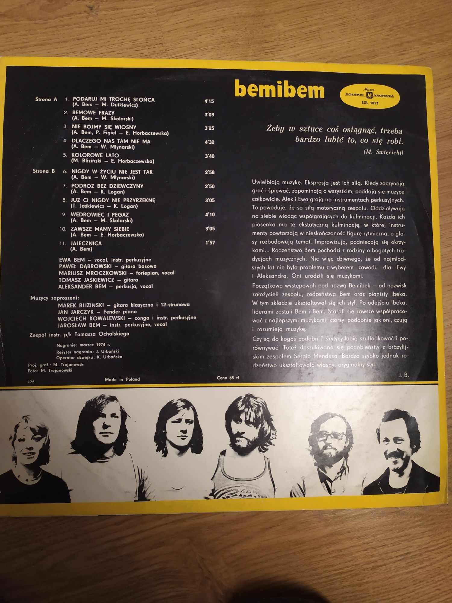 Ołyta winylowa: Bemibem- Bemowie frazy