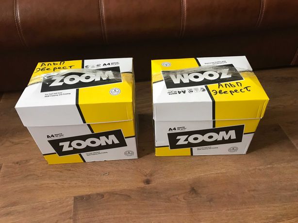 Продам офисную бумагу ZOOM A4 (80g/m2), две коробки