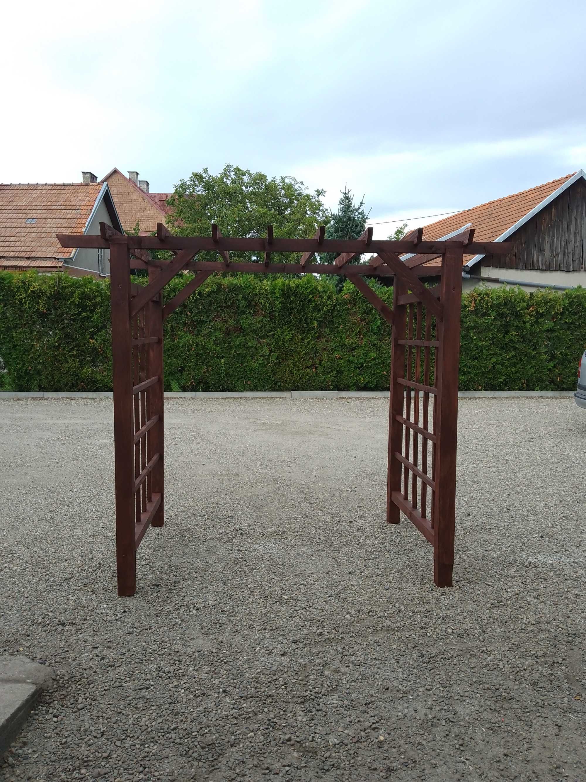 Pergola duża drewniana sosnowa 180 cm x 210 cm x 100 cm