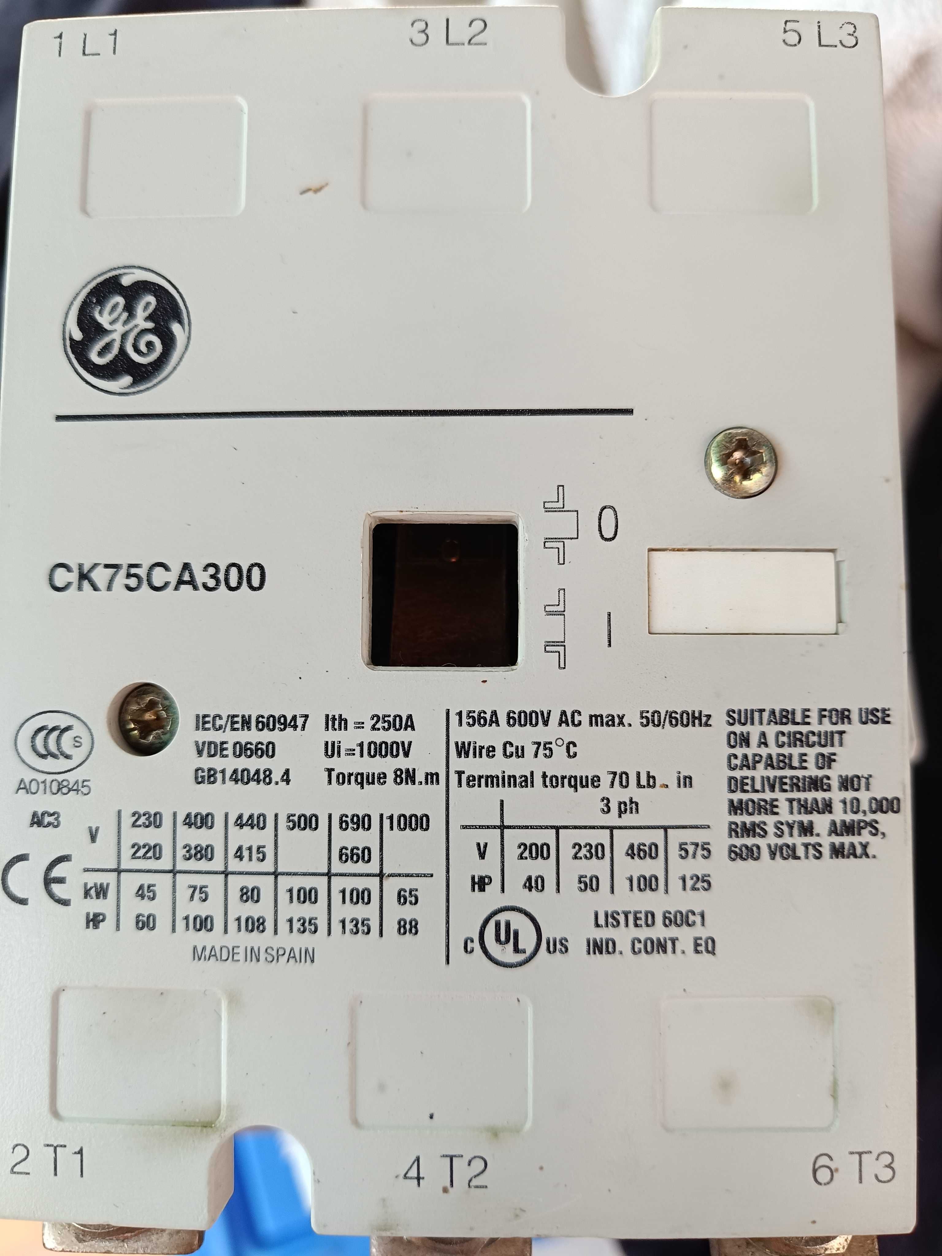 Пускач.Contactor General Motors CK75CA300,75kW.Вживаний,доброму стані.