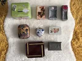 Caixas e guarda jóias de vários tipos