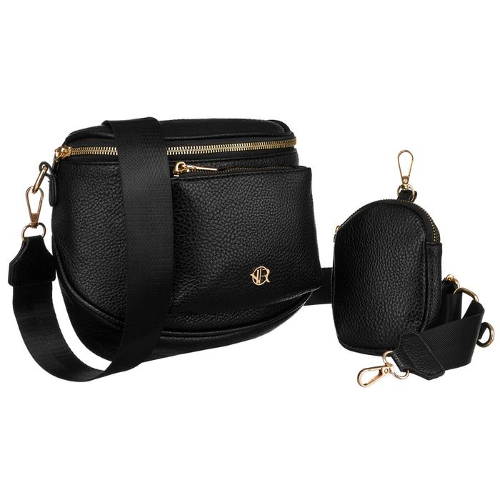 elegancka saszetka damska na ramię z dodatkową portmonetką - rovicky