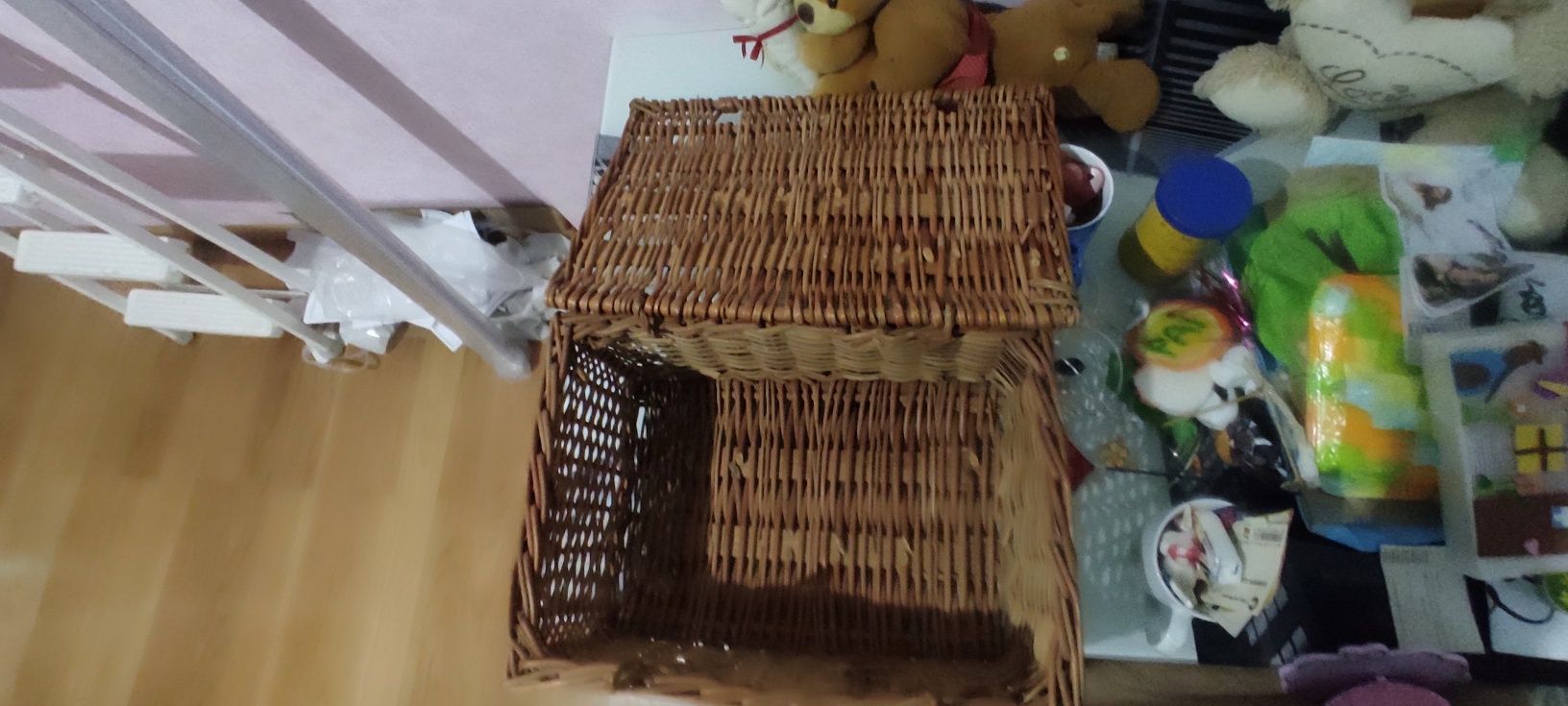Cesta de verga vintage 40x20x30