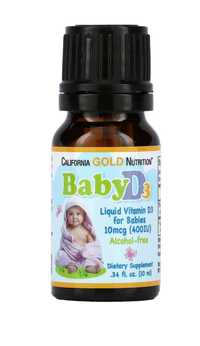 Д3 baby california gold nutrition вітамін Д3 у крапельках