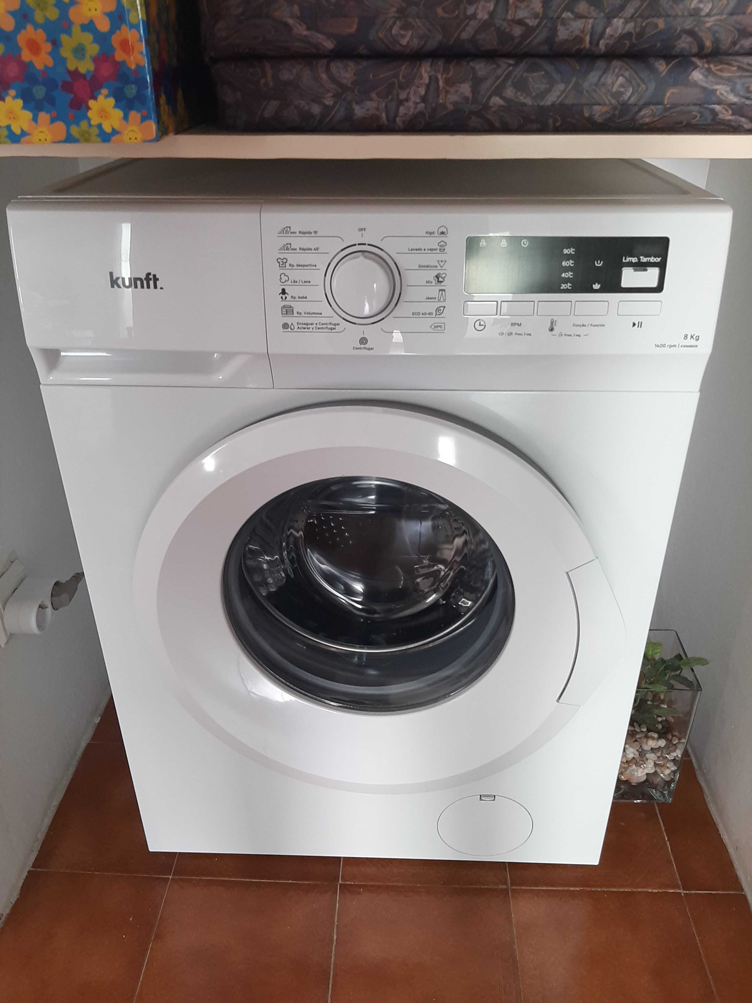 Máquina de Lavar Roupa KUNFT KWM8809 (8 kg - 1400 rpm COM GARANTIA