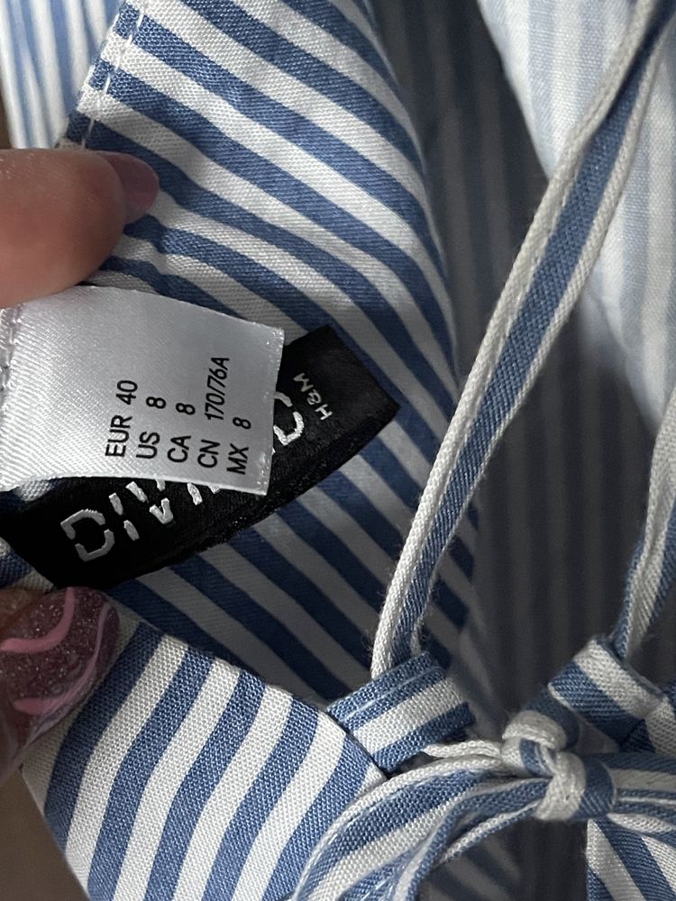 Kombinezon letni krótki w niebieskie paski H&M 40