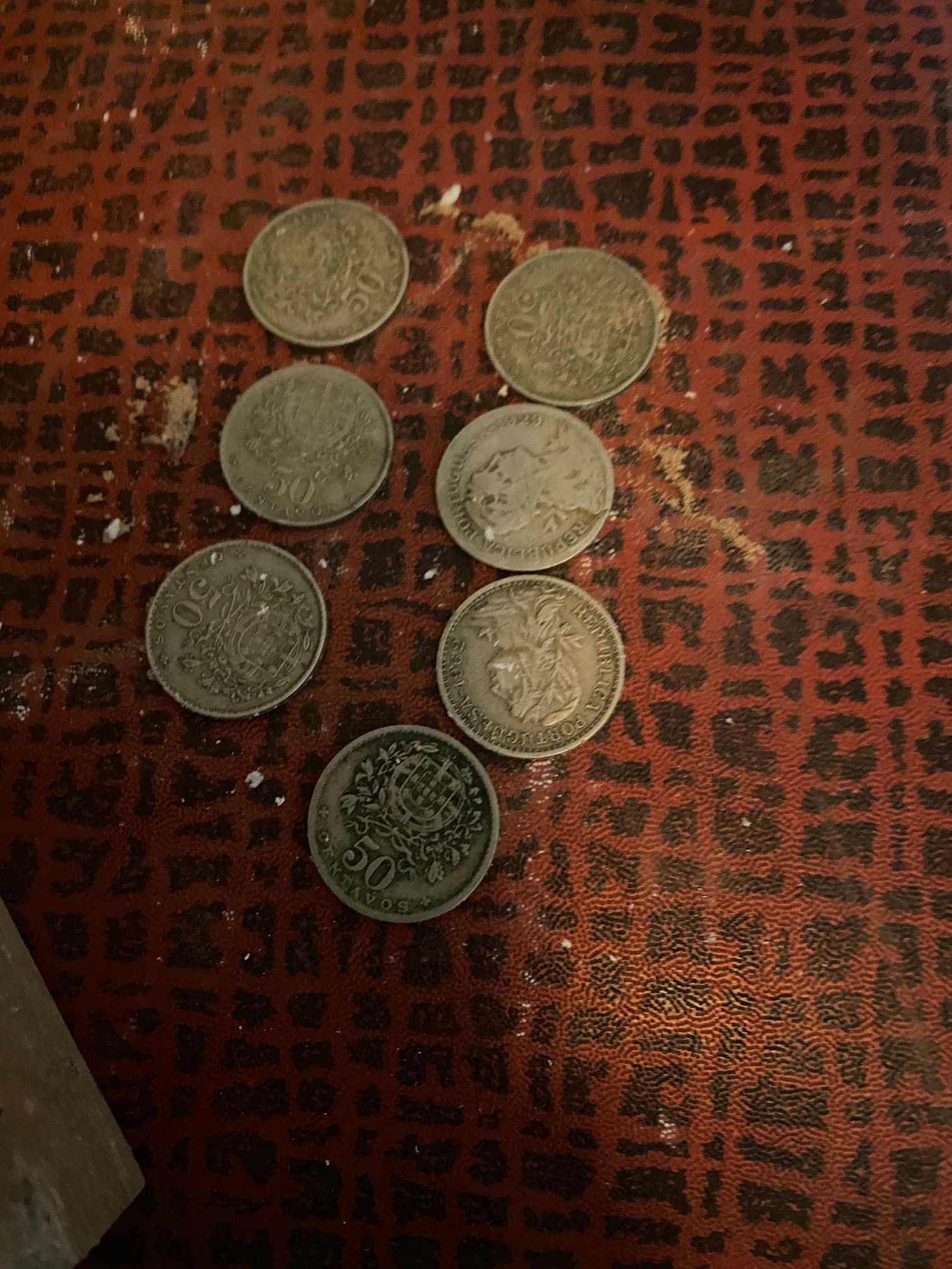 conjunto de moedas antigas 50 centavos