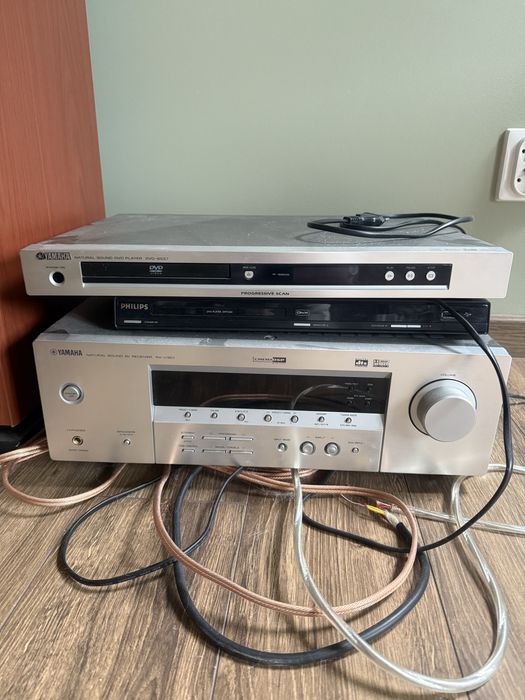 Kino domowe, głośniki, amplituner yamaha rx-v357, dvd-s557, dvd philip