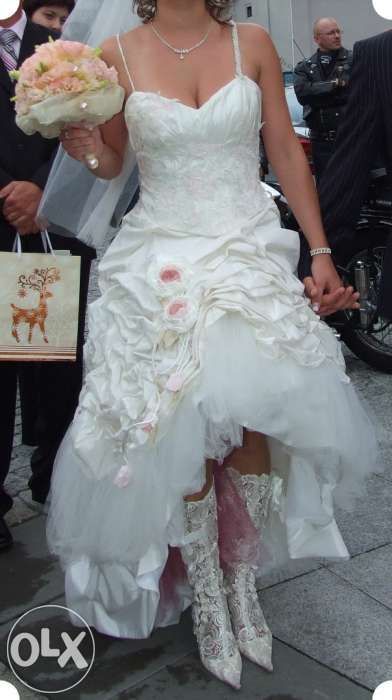 SUKNIA ŚLUBNA krótki przód