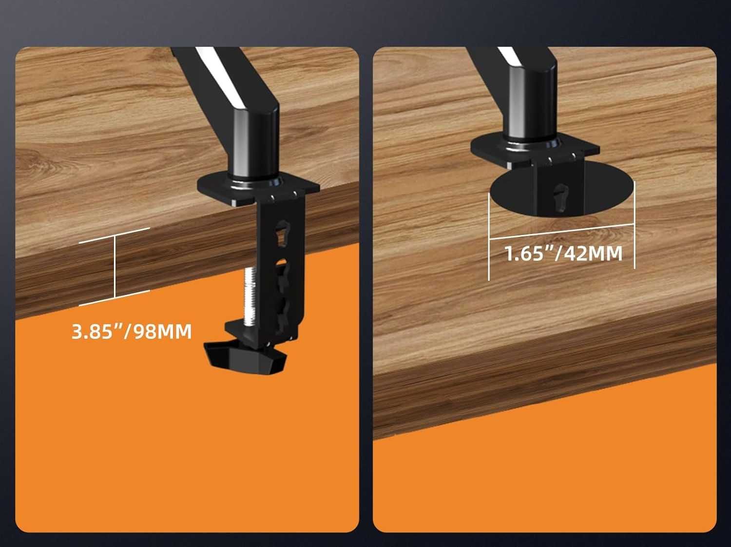 Bracwiser Pojedyncze ramię monitora 17-27 cali do 6kg VESA 75/100mm