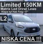 Ford Transit Custom L2 150KM Limited Matrix Led Hak Felgi 17" Niska Cena 2150 zł