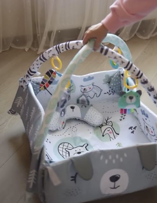 Розвиваючий дитячий килимок 3в1