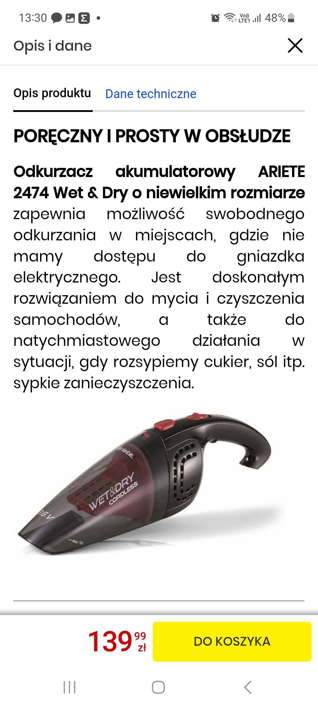 Odkurzacz Ariete 2474