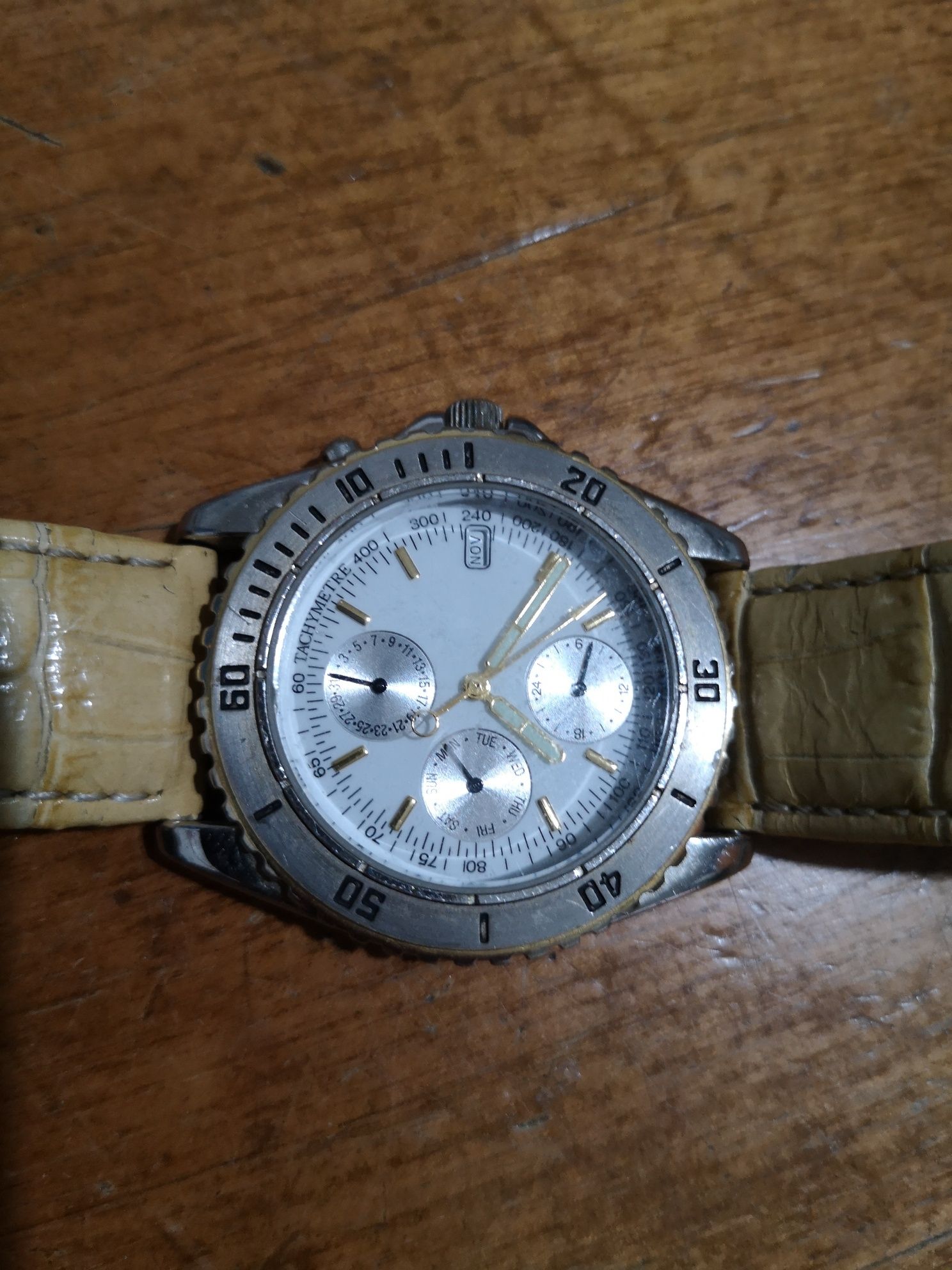Zegarek skórzany pasek Vintage