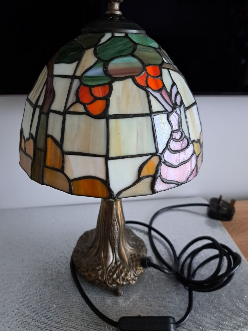 Mosiężna lampa Tiffany